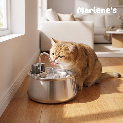 Wireless Stainless Steel Water Fountain + Filters